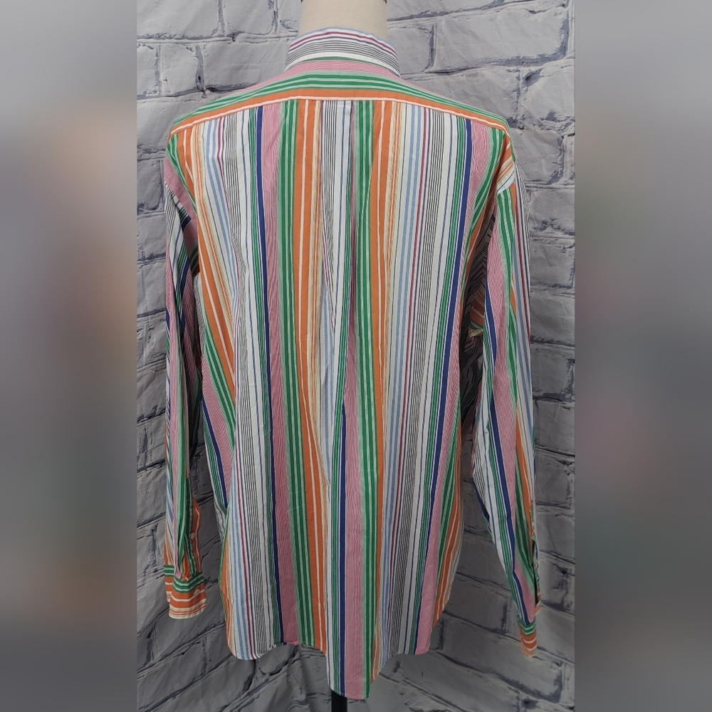 Ralph Lauren Men's Classic Fit Button Down Shirt Colorful Striped Size 2XL XXL - Picture 4 of 12